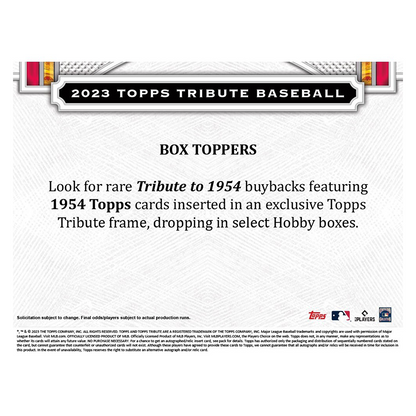 2023 Topps Tribute Baseball Hobby Box