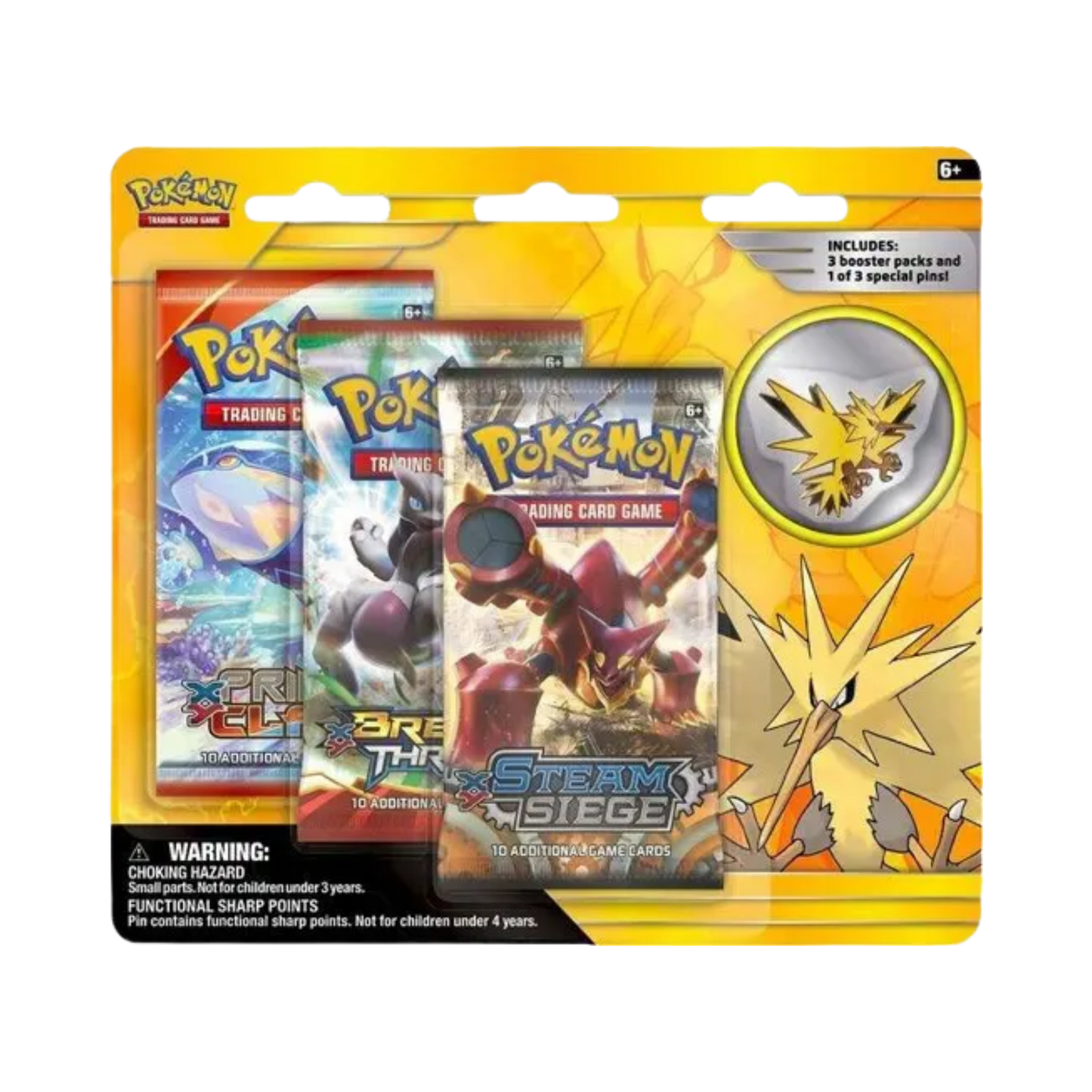Legendary Birds Pin 3-Pack Blister [Zapdos]