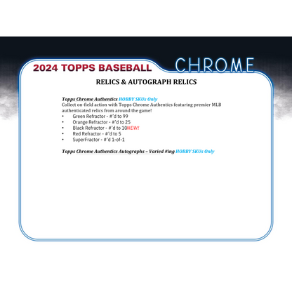 2024 Topps Chrome Baseball Jumbo Box