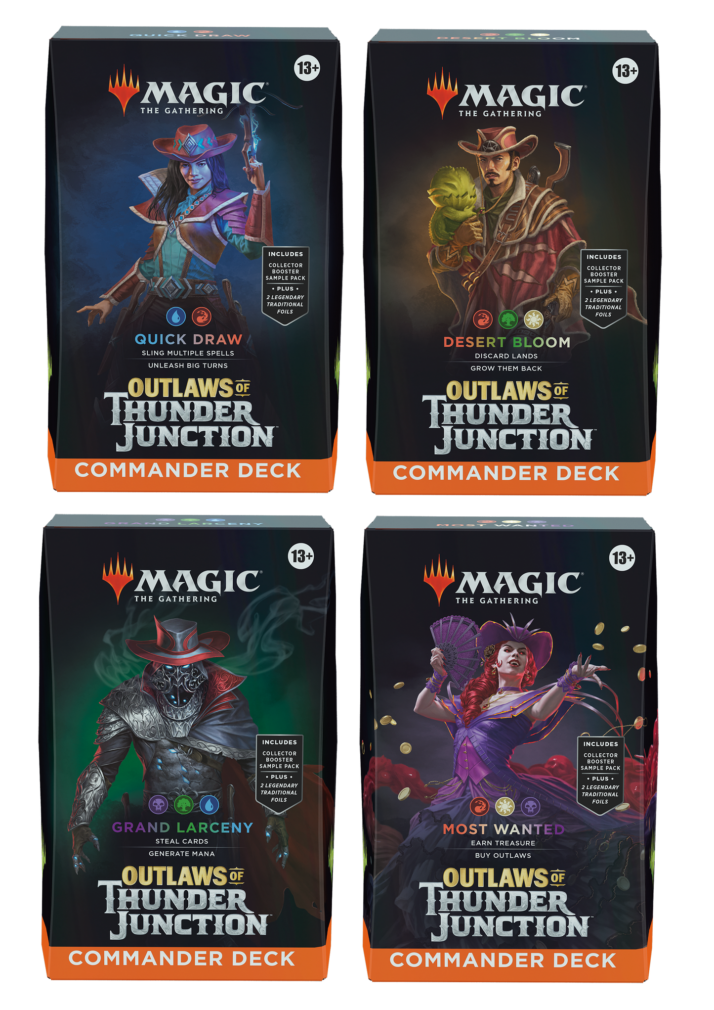 MTG Outlaws of Thunder Junction (Set of 4) Commander Decks