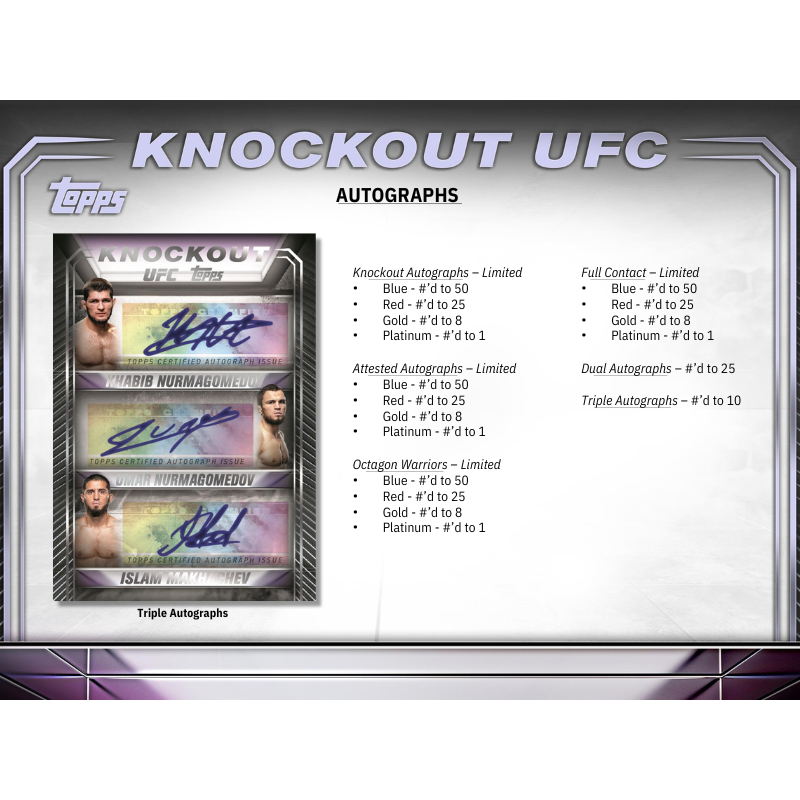 2024 Topps UFC Knockout Hobby Box