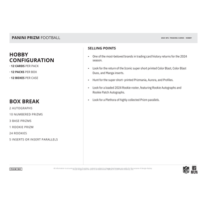 2024 Panini Prizm Football Hobby Box