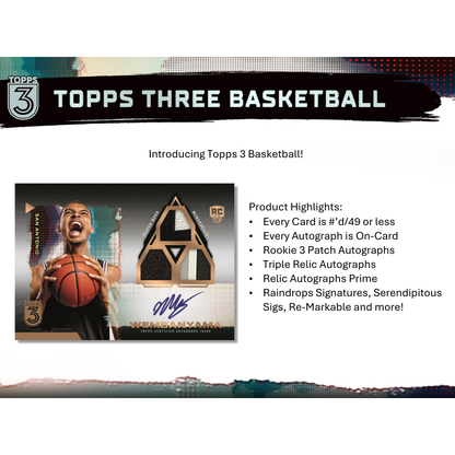 2023/24 Topps Three Basketball Hobby Box