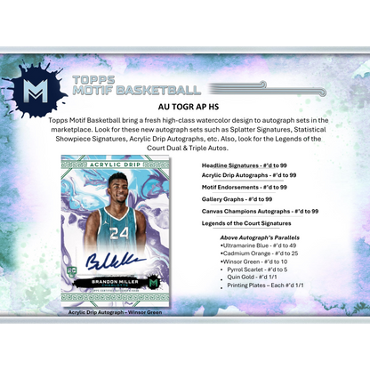 2023/24 Topps Motif Basketball Hobby Box