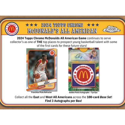 2024 Topps McDonalds All-American Chrome Basketball Mega 20 Box Case